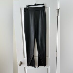 Avec Les Filles Black Leatherette Leggings